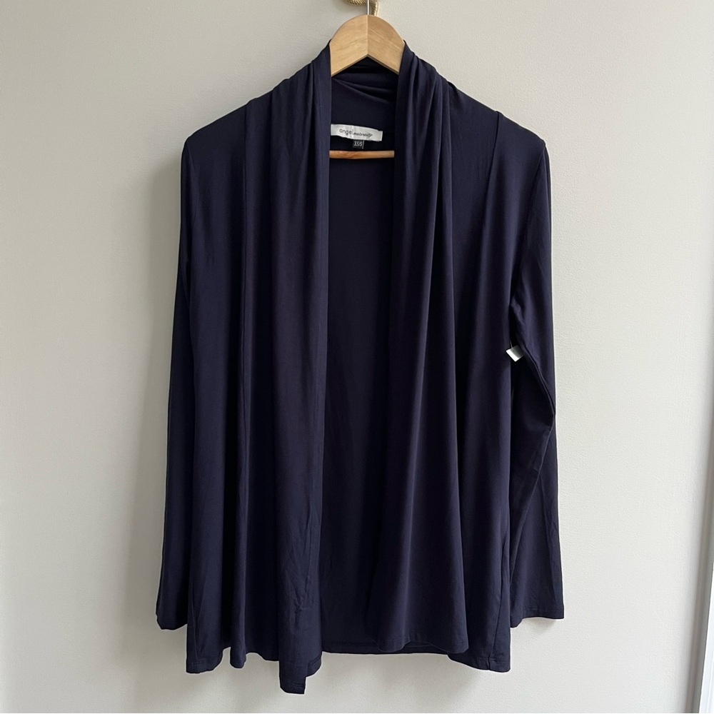 [angel maternity] mila waterfall nursing maternity cardigan navy